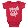 Ohio LOVE Infant short sleeve one-piece