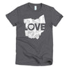 Ohio Love (White) Short sleeve women's t-shirt