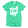 Ohio Love (White) Short sleeve women's t-shirt