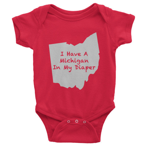 Michigan In My Diaper Infant short sleeve one-piece