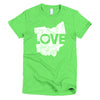 Ohio Love (White) Short sleeve women's t-shirt