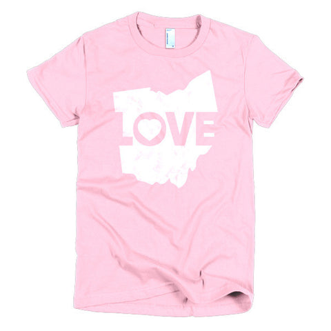 Ohio Love (White) Short sleeve women's t-shirt