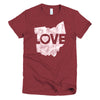 Ohio Love (White) Short sleeve women's t-shirt