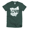 Ohio Love (White) Short sleeve women's t-shirt