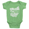 Ohio LOVE Infant short sleeve one-piece